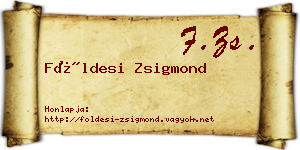 Földesi Zsigmond névjegykártya
