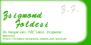 zsigmond foldesi business card